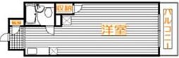 オゼキビル 4階ワンルームの間取り