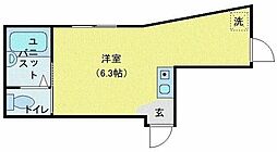 京成金町線 柴又駅 徒歩4分の賃貸アパート 1階ワンルームの間取り