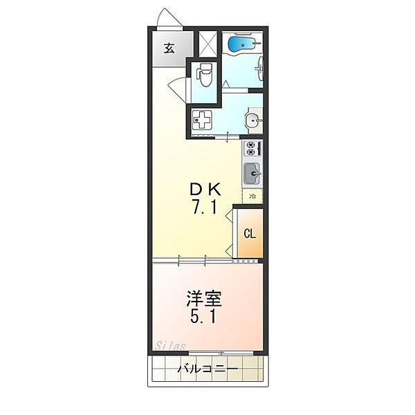 フジパレス浜寺サウスI番館 ｜大阪府堺市西区浜寺諏訪森町西３丁(賃貸アパート1DK・3階・30.00㎡)の写真 その2