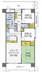 ロイヤルシャトー幕張本郷 1階3LDKの間取り
