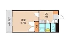 クレスト大和田 1Kの間取図画像