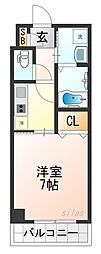 grandeetoile 1Kの間取図画像