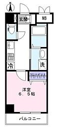 アーバンさくら 1Kの間取図画像