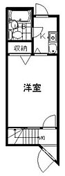 Live松戸 2階1Kの間取り
