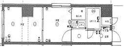 鶴見ハウス 2Kの間取図画像