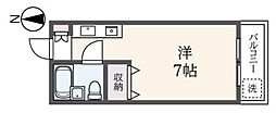 アネックス武蔵台 ワンルームの間取図画像