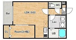 ジーメゾン松戸五香ピュール 1LDKの間取図画像