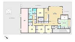 八王子倉庫付き住居 2階5SLDKの間取り