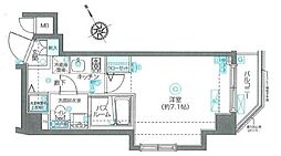 フェニックス西新宿参番館 2階1Kの間取り