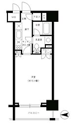 パークキューブ神田 6階1Kの間取り