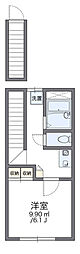 レオパレスSENGEN 2階1Kの間取り