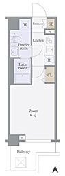 アプレシティ亀戸 1Kの間取図画像