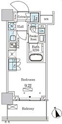 パークアクシス大塚ステーションゲートタワー ワンルームの間取図画像