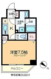 MAKESDESIGN門前仲町2 1Kの間取図画像