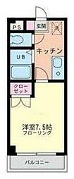 プランドール相模大野 1Kの間取図画像