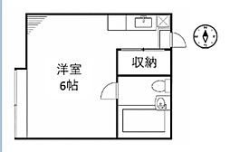キャピタル松戸 ワンルームの間取図画像