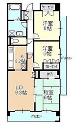 コーラルリーフ湘南 3LDKの間取図画像