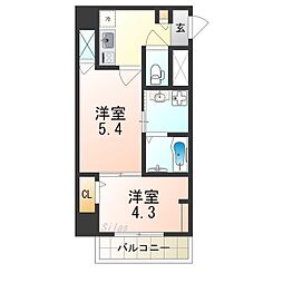 エヌエムスワサントディス 2Kの間取図画像