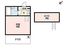 ジュネパレス千葉第13 1Kの間取図画像