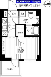 ステージグランデ府中東 1Kの間取図画像