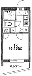 パレ・ホームズ高井戸2 1Kの間取図画像