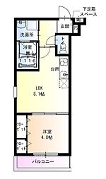 フジパレス鴫野東イースト 1LDKの間取図画像