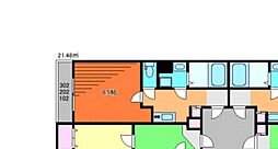 坂戸市末広町アパート 1Kの間取図画像