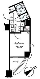 fortuna春日安藤坂 3階1Kの間取り