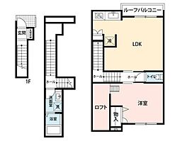 由比ヶ浜BASE 1LDKの間取図画像
