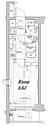 MAKESDESIGN池袋EAST 1Kの間取図画像