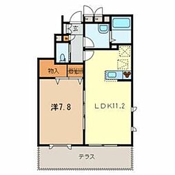 M＆H 1階1LDKの間取り