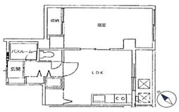 高橋ビル 2階1LDKの間取り