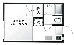 フォーブル・福島 1Kの間取図画像
