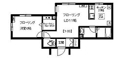 TheParkMaison赤堤 1LDKの間取図画像