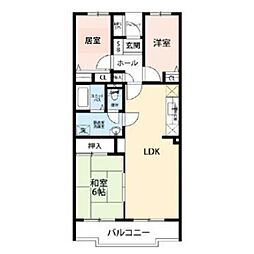 グランシャリオ千間台 5階3LDKの間取り