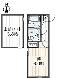 MKハイツ中山 ワンルームの間取図画像