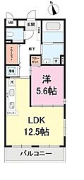 ＲＥＳＩＤＥＮＣＥ ＨＩＬＬ ＥＡＳＴ 新光 2階1LDKの間取り