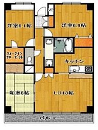 Exelsior 3階3LDKの間取り