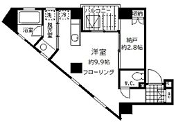 北参道スタイル 7階ワンルームの間取り