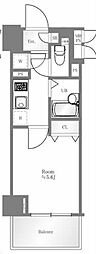 菱和パレス大森 1Kの間取図画像