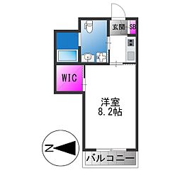 アンギンルマ 1Kの間取図画像