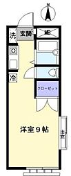 テラス成田西 ワンルームの間取図画像