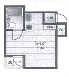 エルム桜台 2階ワンルームの間取り