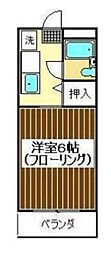 京王相模原線 京王堀之内駅 徒歩14分の賃貸マンション 1階1Kの間取り