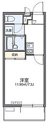 レオネクストルフェリ 2階1Kの間取り