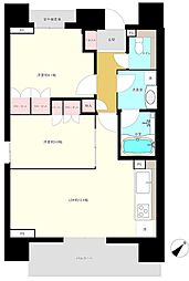 ファミールグラン銀座4丁目オーセンティア 6階2LDKの間取り