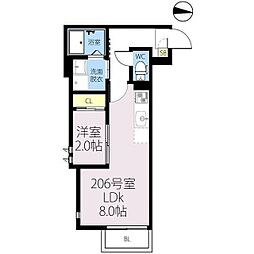 ＧＳＭＡＲＴ 蘇我 2階1LDKの間取り