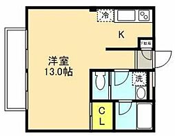 パーティアム・ヤマダ ワンルームの間取図画像