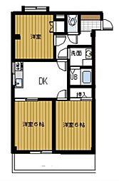 グローブ武田ビル 3DKの間取図画像