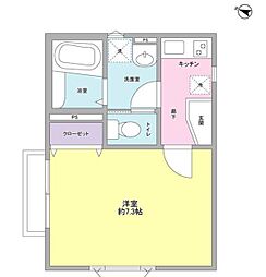 ラルーチェ 1Kの間取図画像